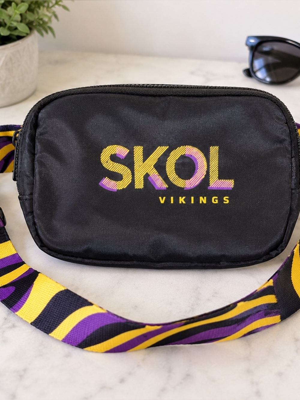 SKOL Vikings Fanny Pack Belt Bag Purple Yellow NFL (2 Available)